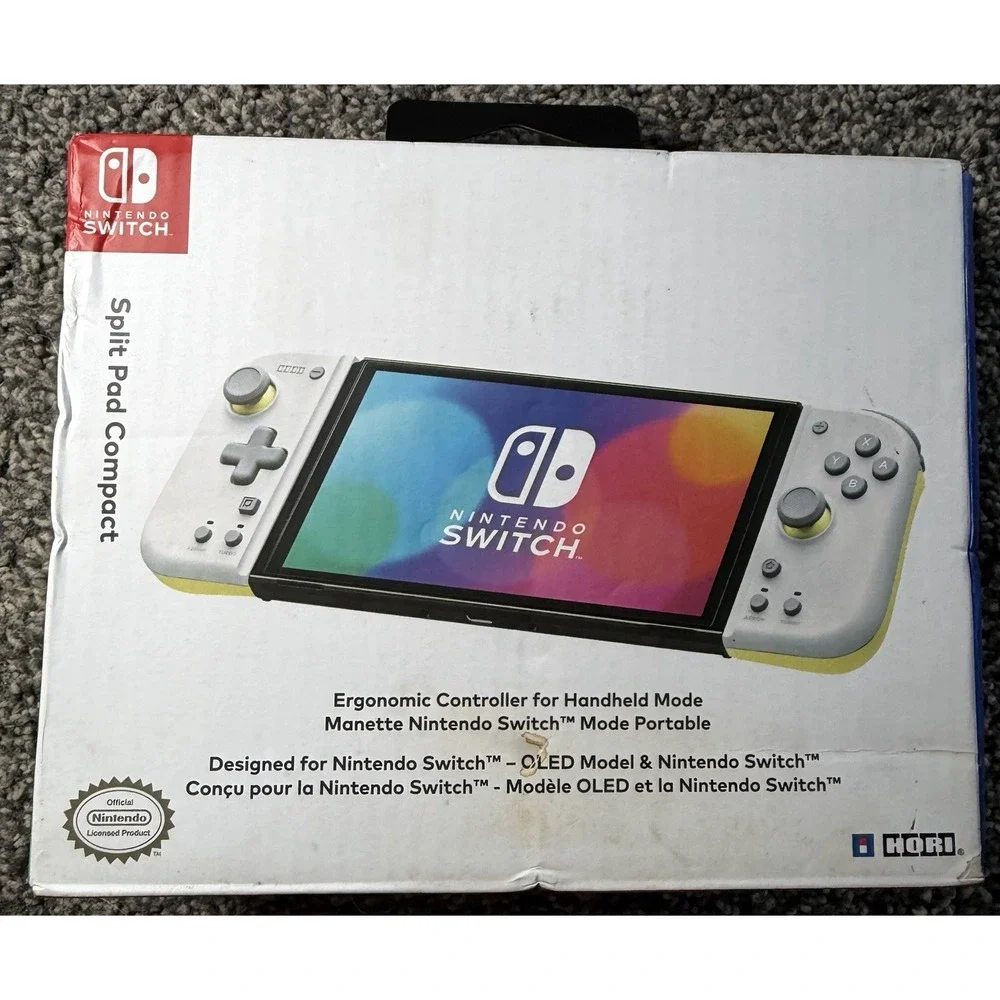 Hori Split Pad Compact for Nintendo Switch - Gray/Yellow